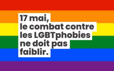 17 mai, le combat contre les LGBTphobies ne doit pas faiblir
