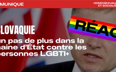 Slovaquie : un pas de plus dans la haine d’État contre les personnes LGBTI+