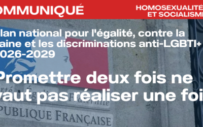 Plan national LGBTI+ 2026 – 2029&nbsp;: promettre deux fois ne vaut pas réaliser une&nbsp;fois